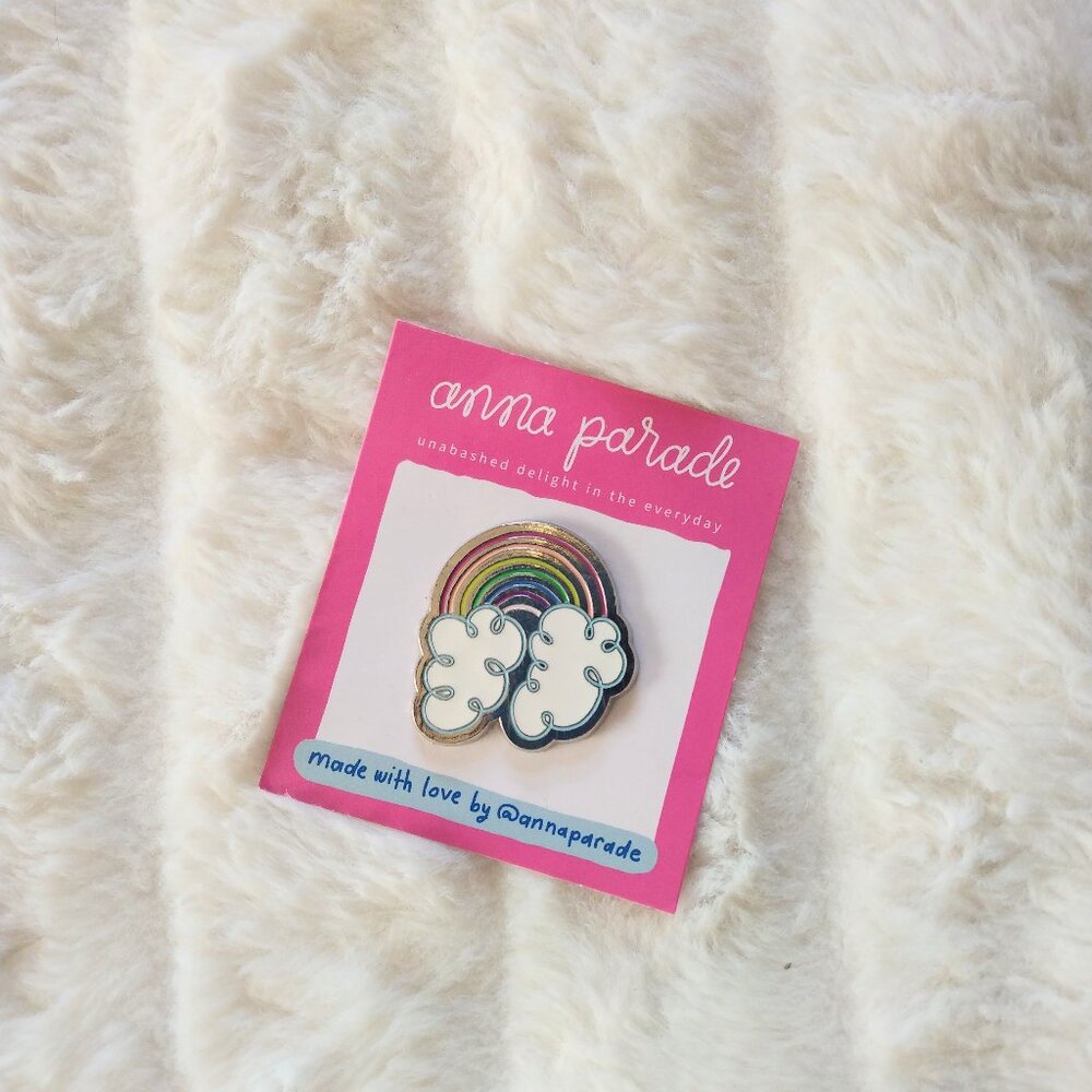 Anna Parade rainbow pride pin
